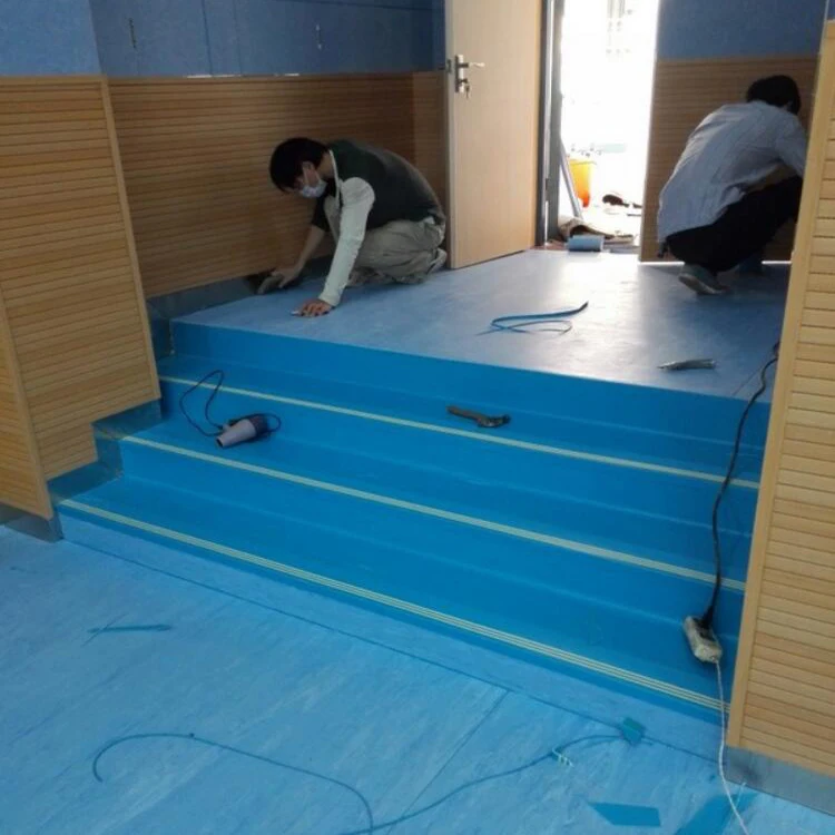 Durable non-slip matt homogeneous vinyl sheet floor tile for kindergarten vinyl /pvc floor mat/ roll flooring for Nursery