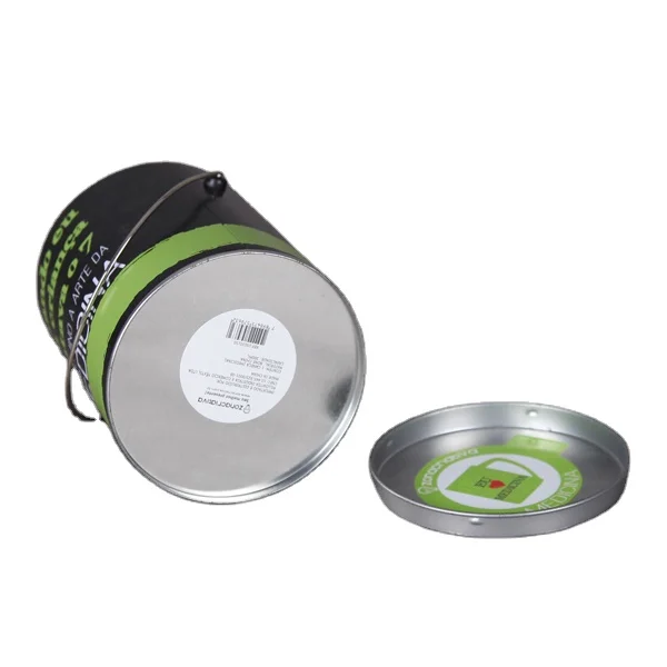 Metal Round Tin Can For Paint With Lids Body Welding Empty Paint Buckets Gallon Factory Clear paint Cans