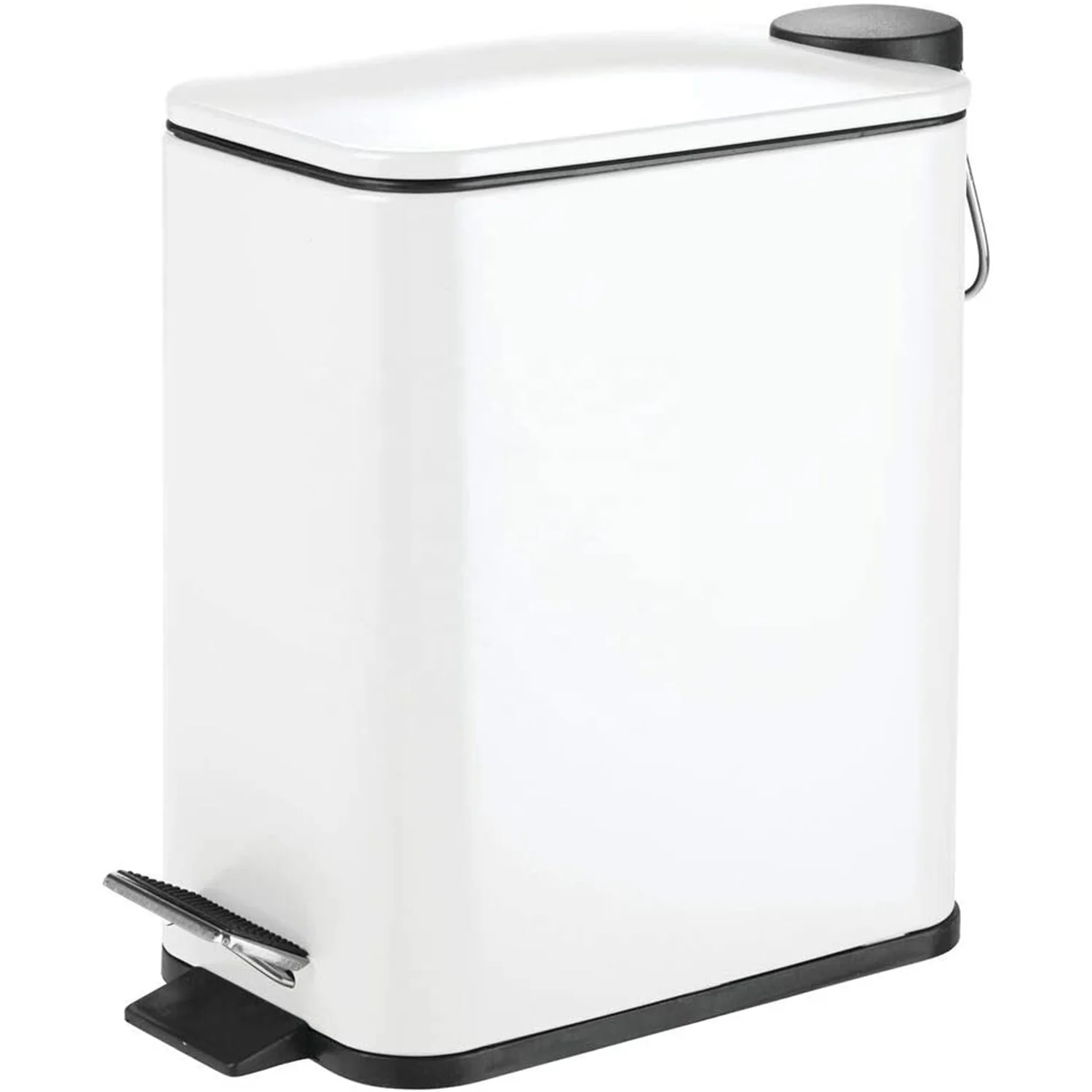 6 Liter Rectangle Trash Can Metal Commercial Decorative Soft Close Garbage Bin