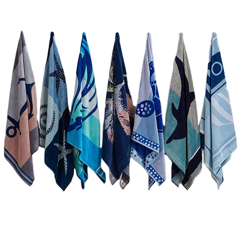 Wholesale sublimation beach towels Soft Fast Drying Cotton Beach Towel