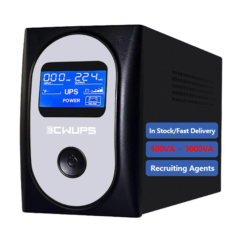 cwups 650VA 1200VA 1500VA UPS Battery Backup 110V 220V No break  Uninterruptible Power Supply with LCD for PC CCTV