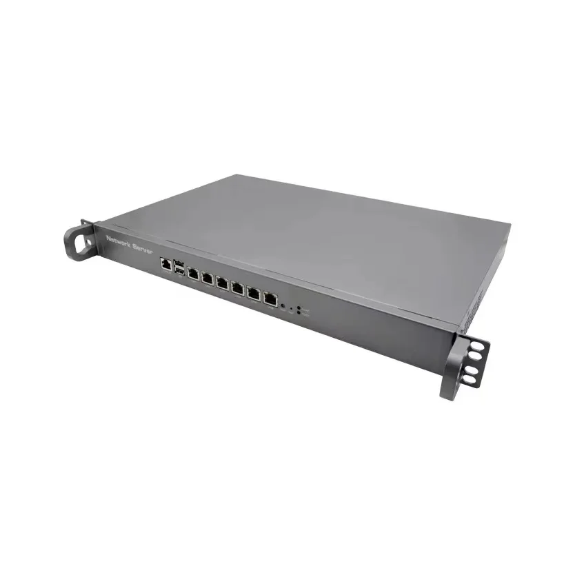 J4125 Router 6 lan port rack 1U chassis firewall barebone pc quad core DDR4 6 lan firewall barebone pc appliance mini server
