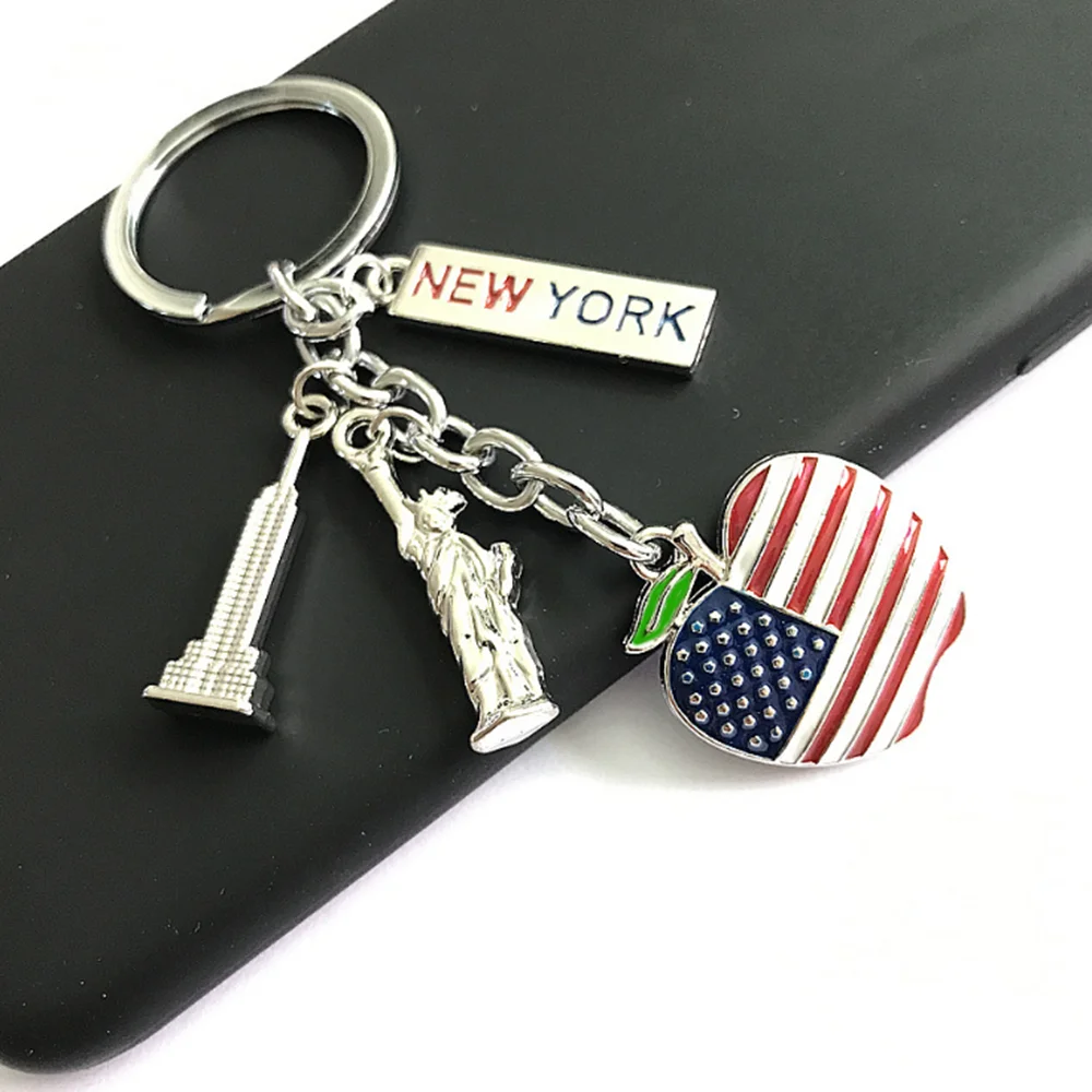 New Style Souvenir Gifts American Statue of Liberty Keychain New York Tourist Gifts Keyring
