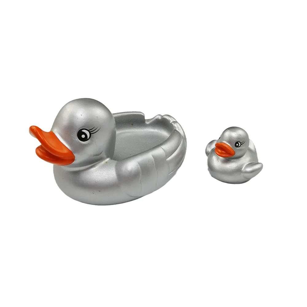 Float & Squeak 4Pcs Rubber Duck Shower Toys Family Pack Ducky Baby Bath Toy for Kids Bath Duck Toys