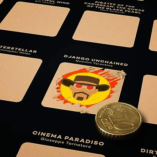 Customized deluxe scratch off poster high quality scratch off bucket list poster 100 places movies things to do poster