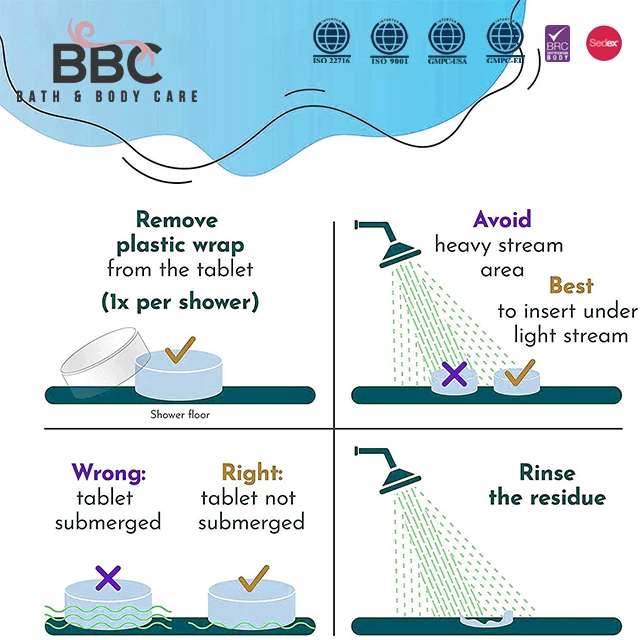 BBC vegan eucalyptus shower steamers aromatherapy shower tablets