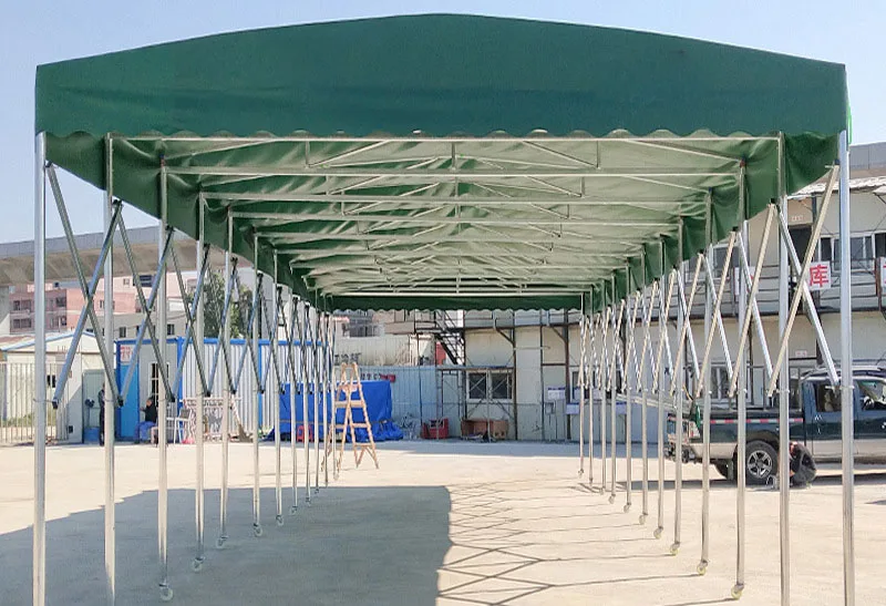 Outdoor installation mobile awning activity canopy Large warehouse push-pull shed retractable awning basketball court awning