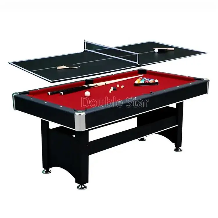 Factory Direct Sell Indoor Mesa de billar Leg 6FT Multi Functions 2 in 1 Snooker Game Billiard Pool Table price