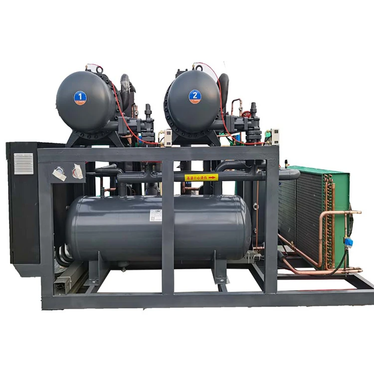 Wholesale 50hp 2 Parallel Screw Compressor Refrigeration Equip Cold Freezing Air Cooled Condensing Unit of Fusheng