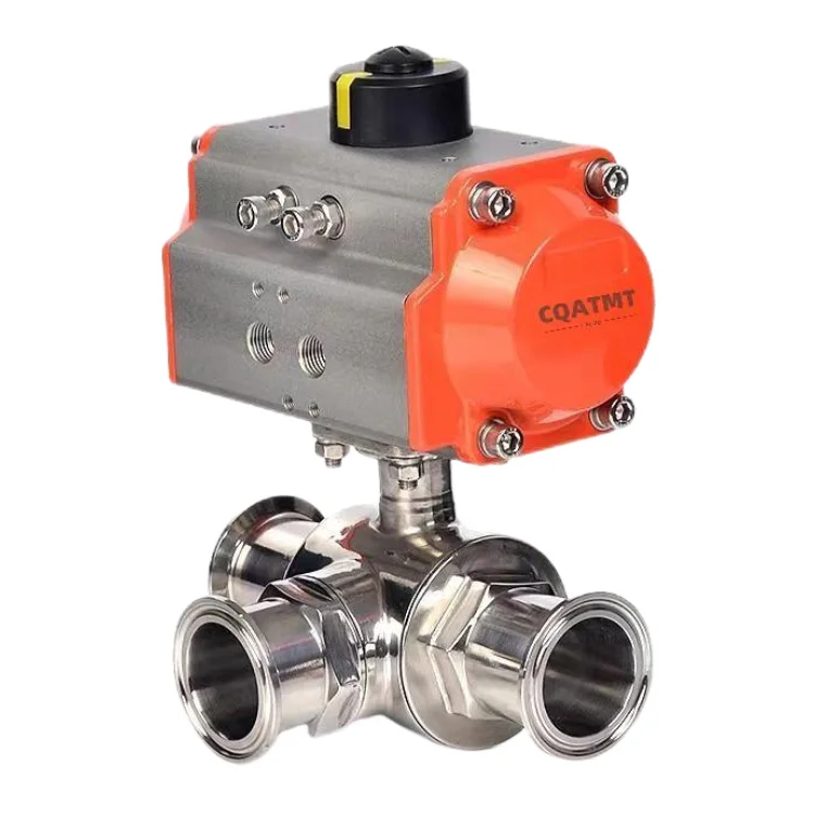 CQATMT High Quality Mirror Polishing Stainless Steel Pneumatic Valve Quick Mounted Pneumatic Valve