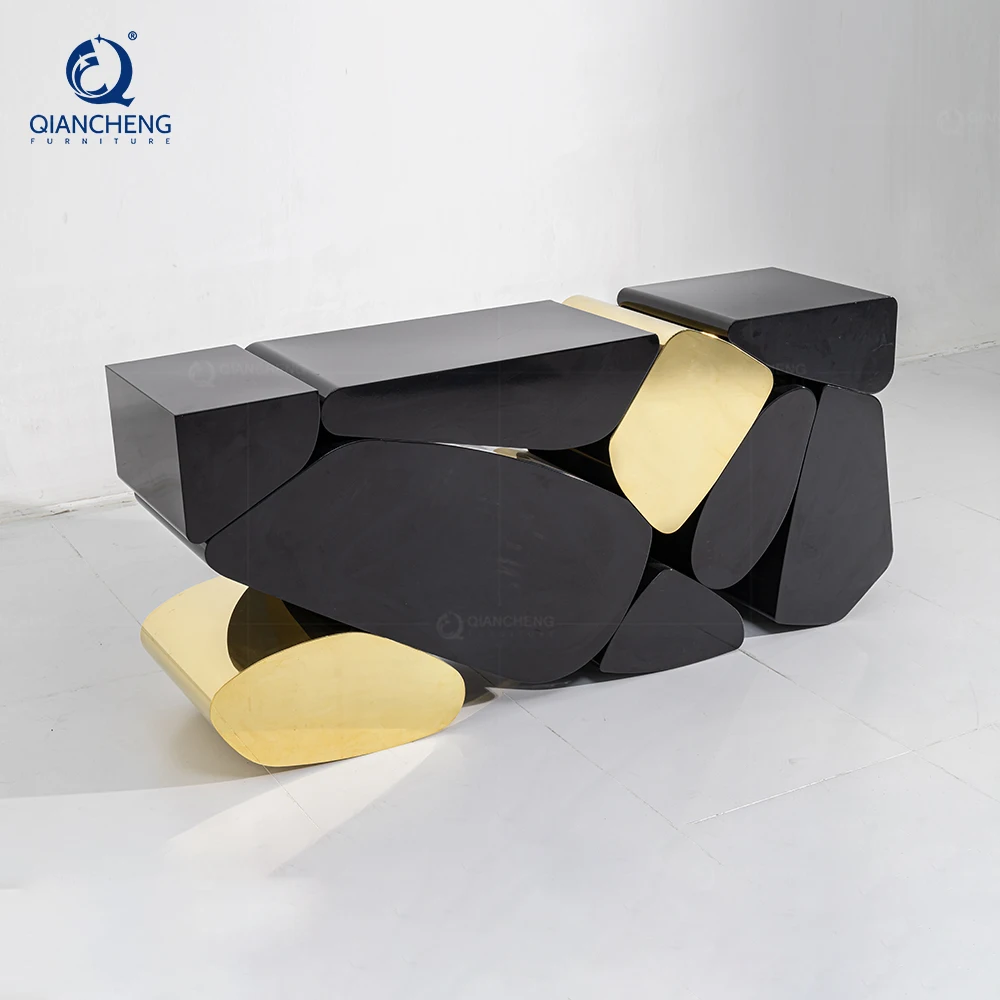 QIANCHENG new trend modern console table italian chest deisginer furniture black living room media doorway console table