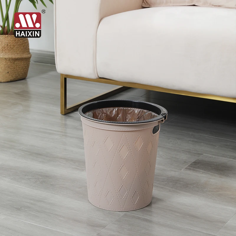 Haixin wholesale multifunctional household plastic waste bin trash can dust bin garbage waste bin