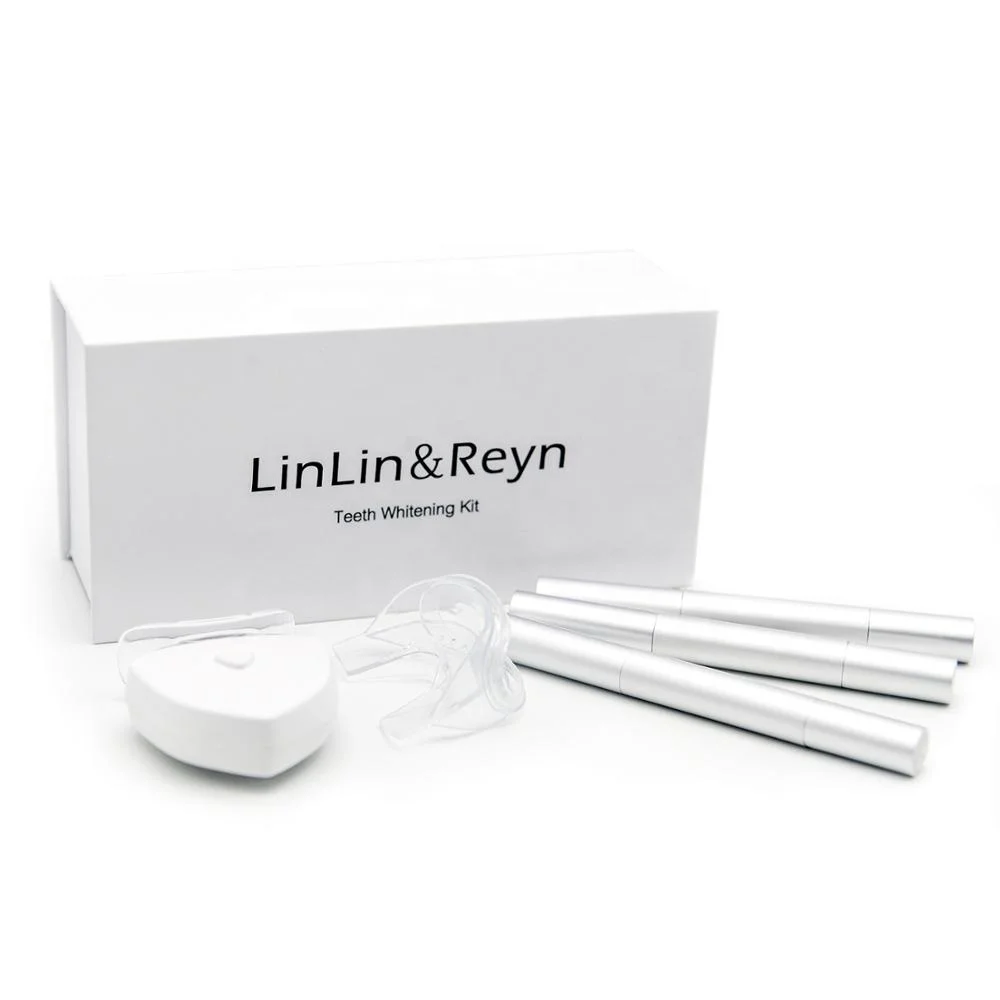 Private Logo Professional Non Peroxide Teeth Whitening Pen CE LED light Teeth Bleaching System Kit
