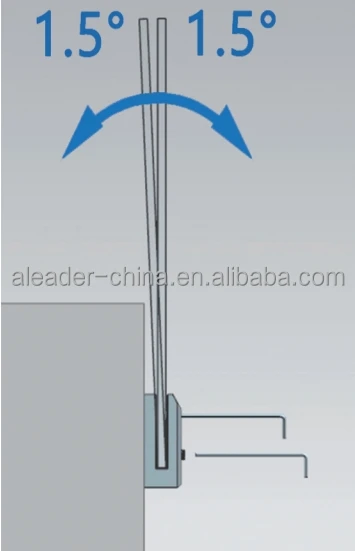 Aleader Balustrade Accessories Frameless Glass Adjustable Glass Clamps Stainless Steel 316 2205 Mirror Polished Glass Clip