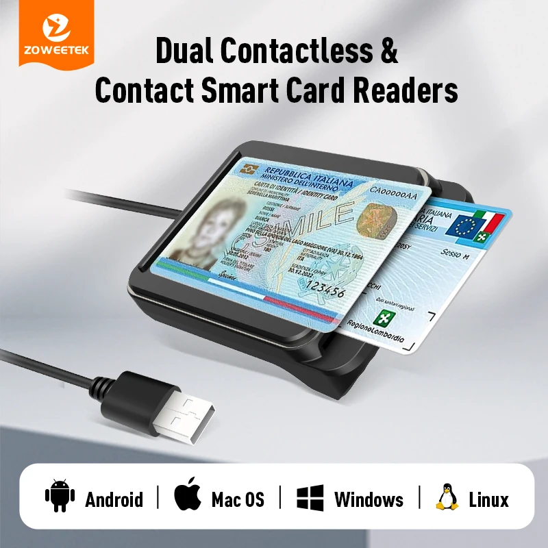 Manufacturer 2023 New Upgrades Smart Card Reader EMV Chip Card Reader For RFID/NFC Credit Card Reader