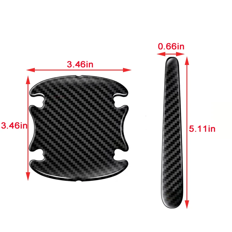 8pcs Car Door Sticker Scratches Resistant Cover Auto Handle Protection Film Exterior Accessory Car Decor Car Stickers