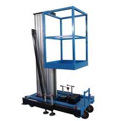 4m 5m 6m 7m 8m 10m 12m 18m Aluminum single mast aerial maintain work cage electric lift platform man lift
