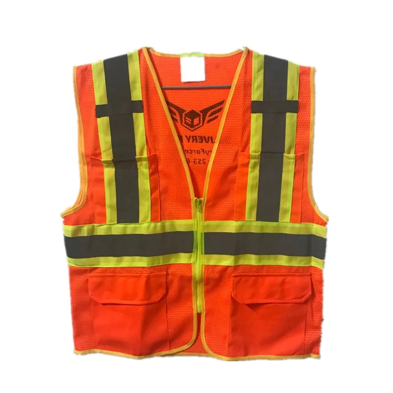 
Cotton Reflective Safety Vest with Pocket Reflective Tape CE Printed LOGO 