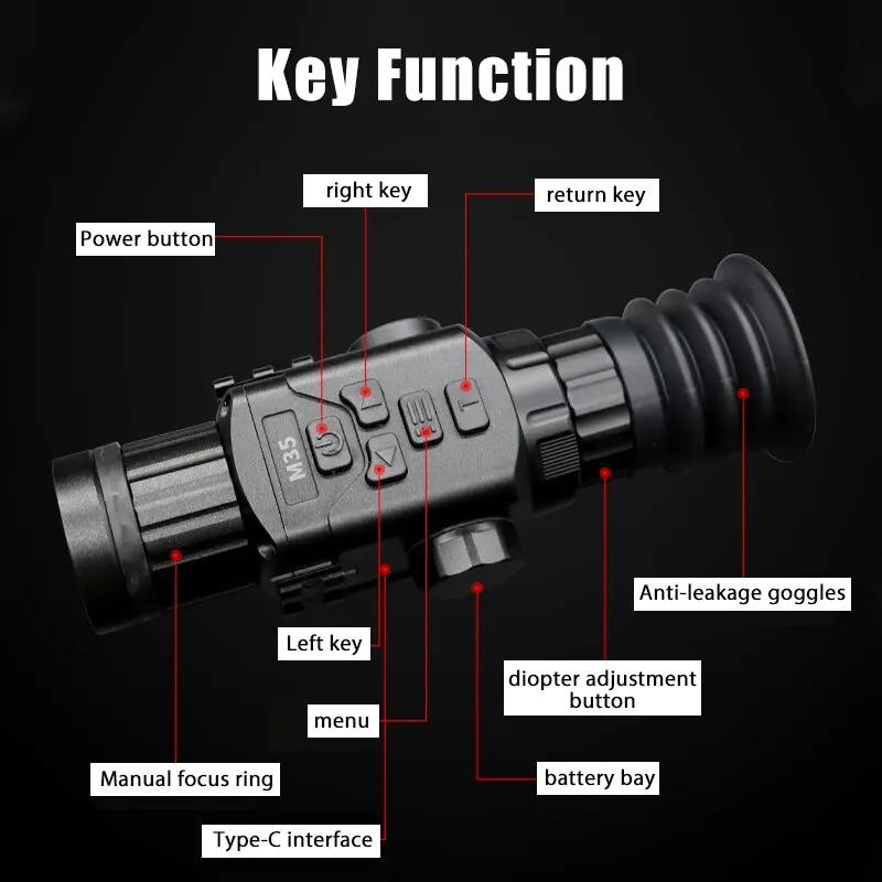 Stainless Alloy Housing Gen 2 Phone Connect Wifi Sight Camera Telescope Monocular Termico