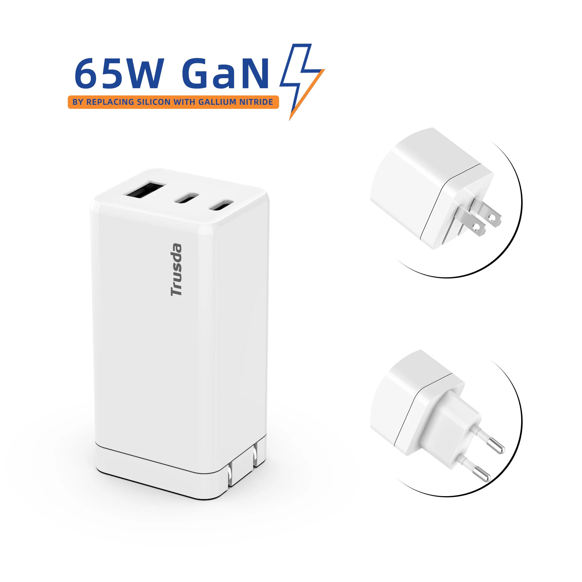Портативное быстрое зарядное устройство для мобильного телефона USB C PD с двумя портами путешествия 65 Вт/90 Вт/120 вт универсальное ноутбука macbook pro/air
