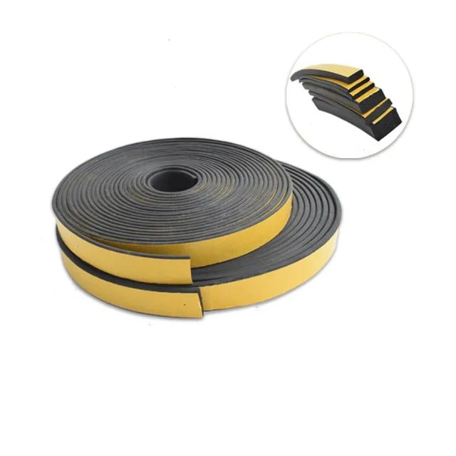 EPDM Foam Rubber Seal Strip with Self Adhesive Tape