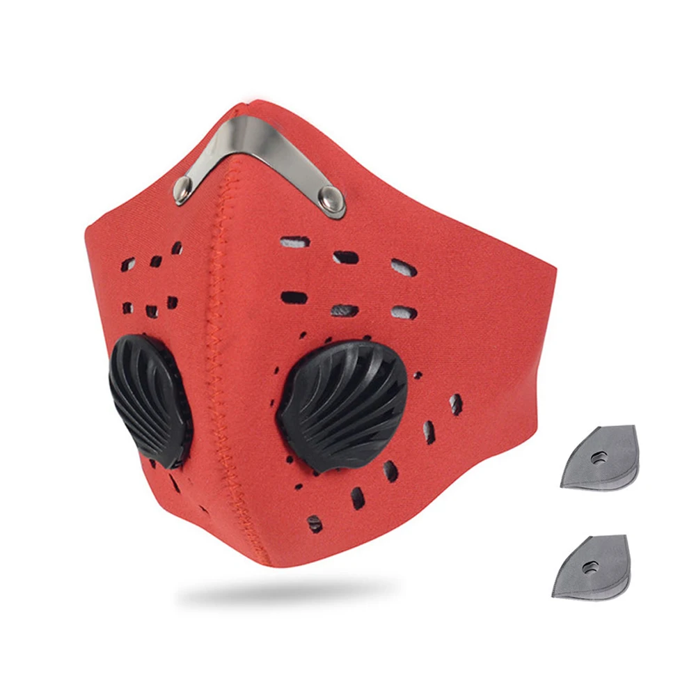 
Cycling Mascarilla Outdoor Bike Helmet Activated Carbon Breathing Valve Mouth mascarilla With Cotton Filter Dustproof Headband 