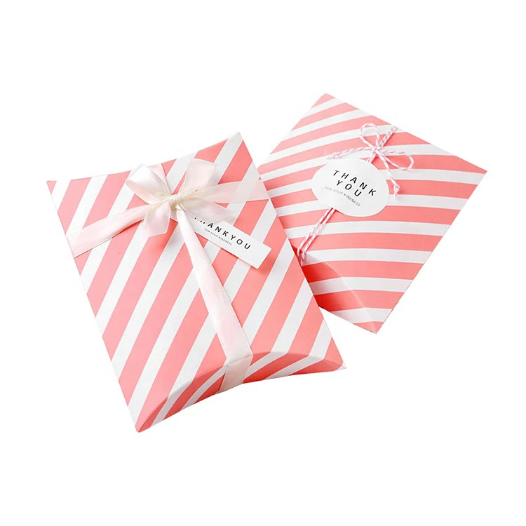 Оптовая продажа на заказ размер маленькая карточка бумажные подарки конфеты упаковка подушка Подарочная коробка Рождество