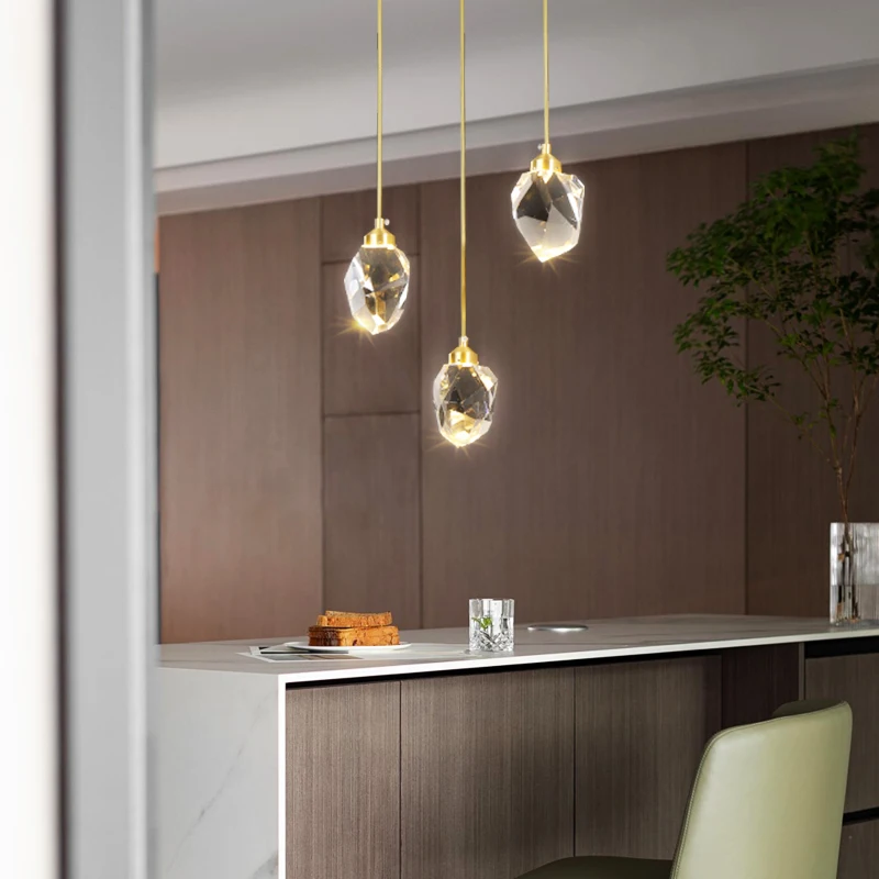 Высококачественная Современная медная Потолочная люстра 5 15 25 Вт, трехцветная Роскошная комнатная люстра с кристаллами для гостиной