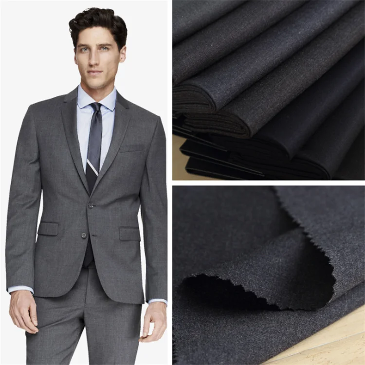 Mature Suit Fabric Polyester-cotton Twill Fabric Stretch  T/C 65/35 14s 80*56 240gsm Wholesale fabric China Manufacturer