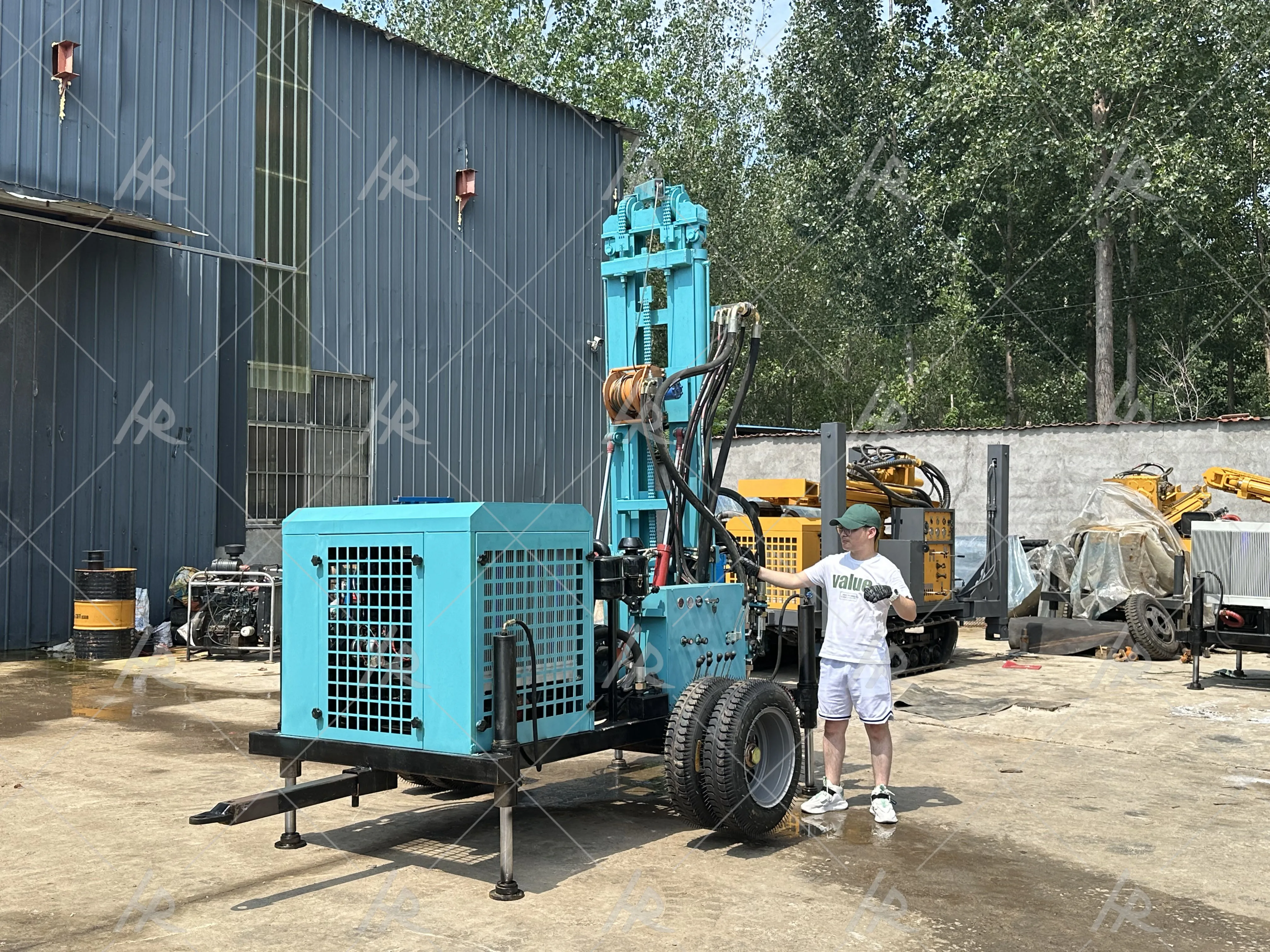 2024 New 78kw Deep Water Well Drilling Rig/300m Diesel Water Well Drilling Rig/DTH Drilling Equipment