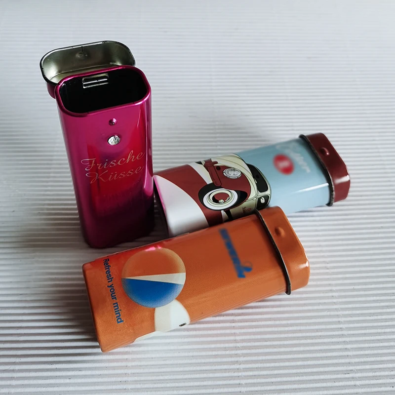 Customized Portable Birdseed Mint Chewing Gum Fruit Tin Box Pets Medicine Tinplate Drug Tin Box Travel Use Food Purpose