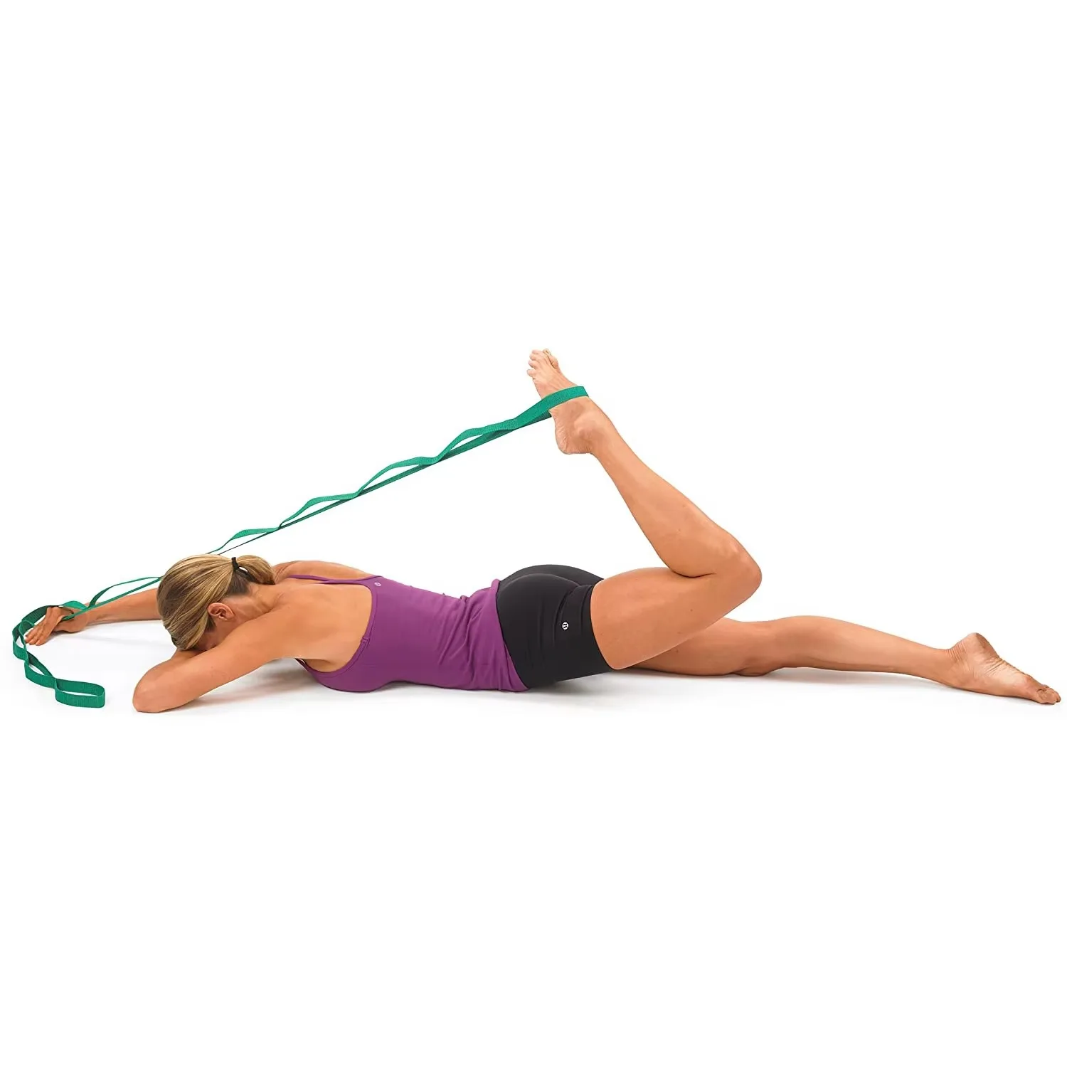 Yoga Strap for Physical Therapy Fitness Non-Elastic Stretching Resistance Band Custom Printed Long Resistance Band For Home Gym