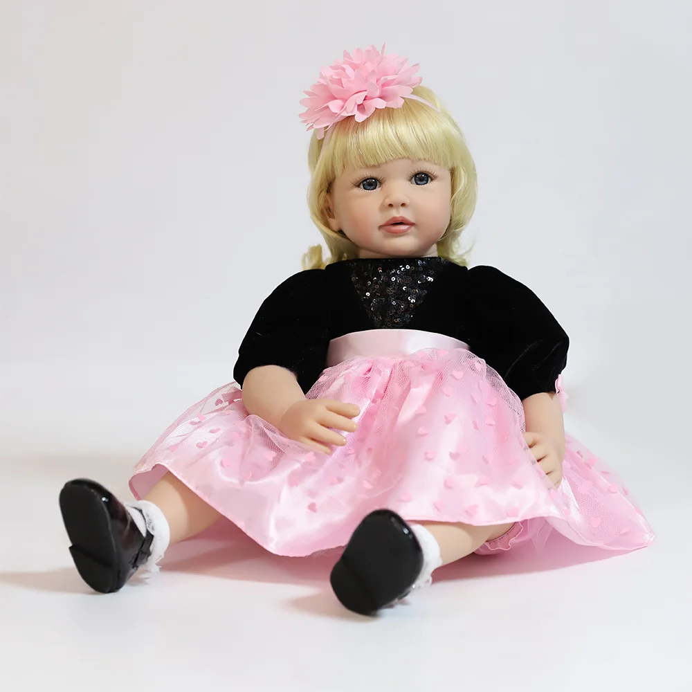 URCHOICE Open Eyes Adorable Baby Realistic Solid Silicone Reborn Baby Dolls Kids Toys Toddler Silicone Baby Molds Customize