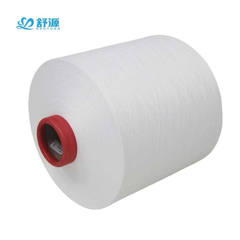 GRS Recycled Polyester DTY 75D  Raw White Yarn 75D/72F SIM HIM Polyester Textured Yarn For Warping
