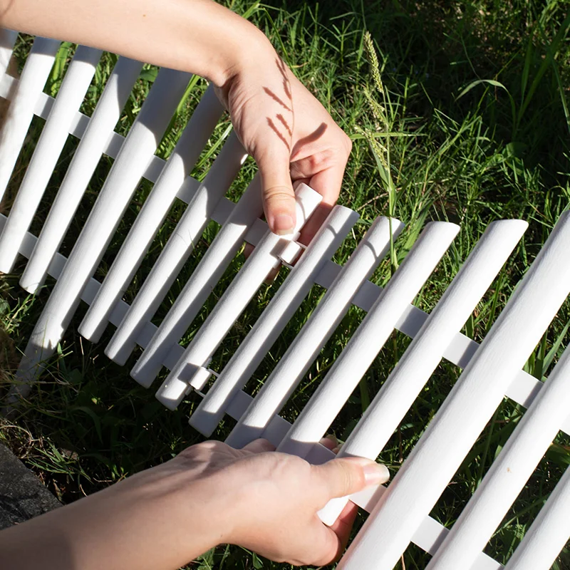 Resin Garden Picket Fencing Border Edging Barrier Panels Plastic Landscape Edging