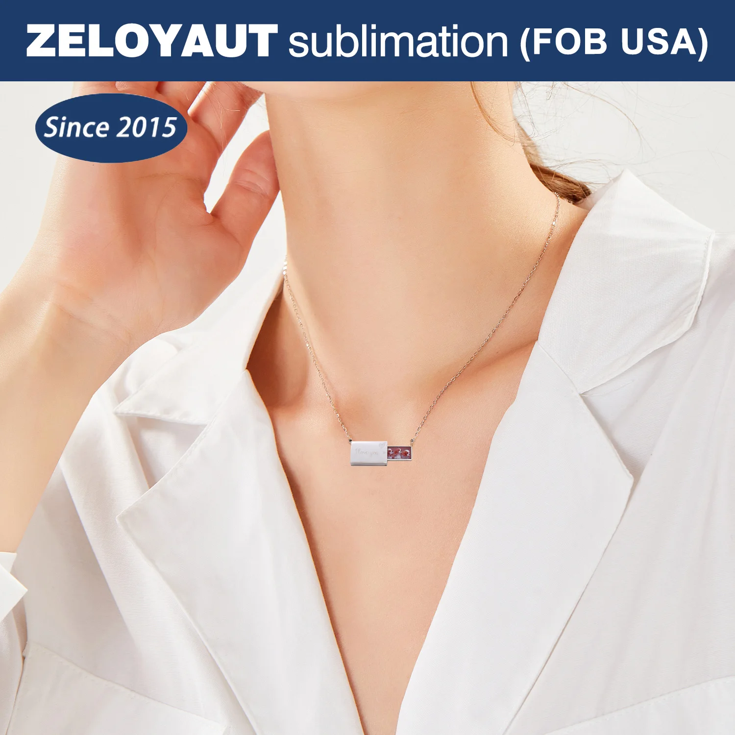 ZELOYAUT-Sublimation blanks New Customized Trinket Zinc Alloy Drawer Necklaces Luxury For Girlfriends Wife Moving Gifts
