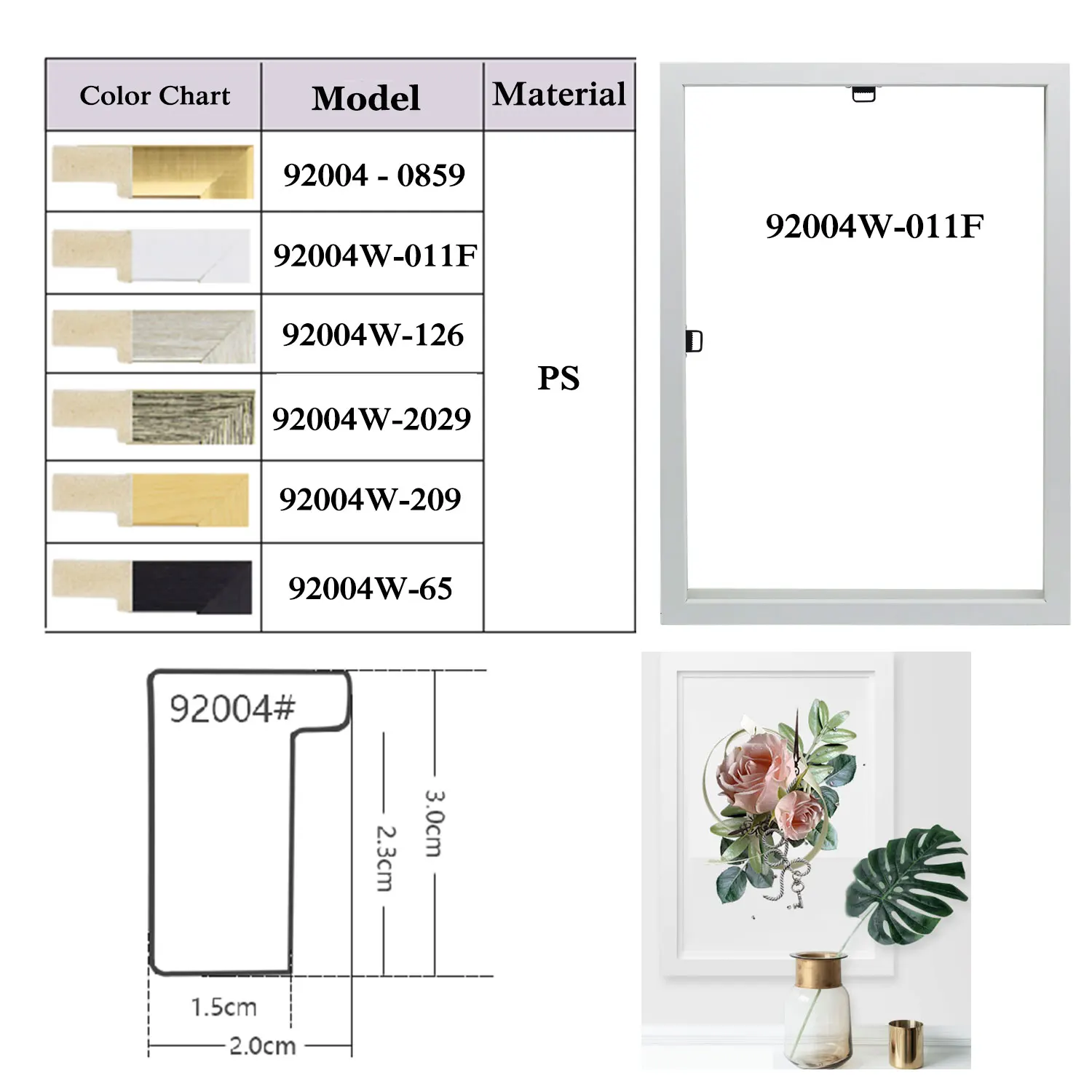 Decoration,Anniversary,Wedding,Christmas,Housewarming,Baby Close-up View Wall Hanging Picture Frame