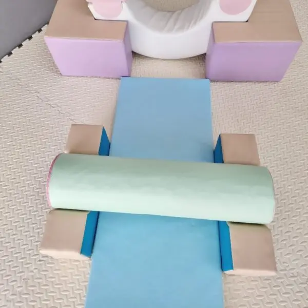 High Quality white pink grey foam soft play equipment indoor outdoor kids balance crawl sensory softplay rental event soft play