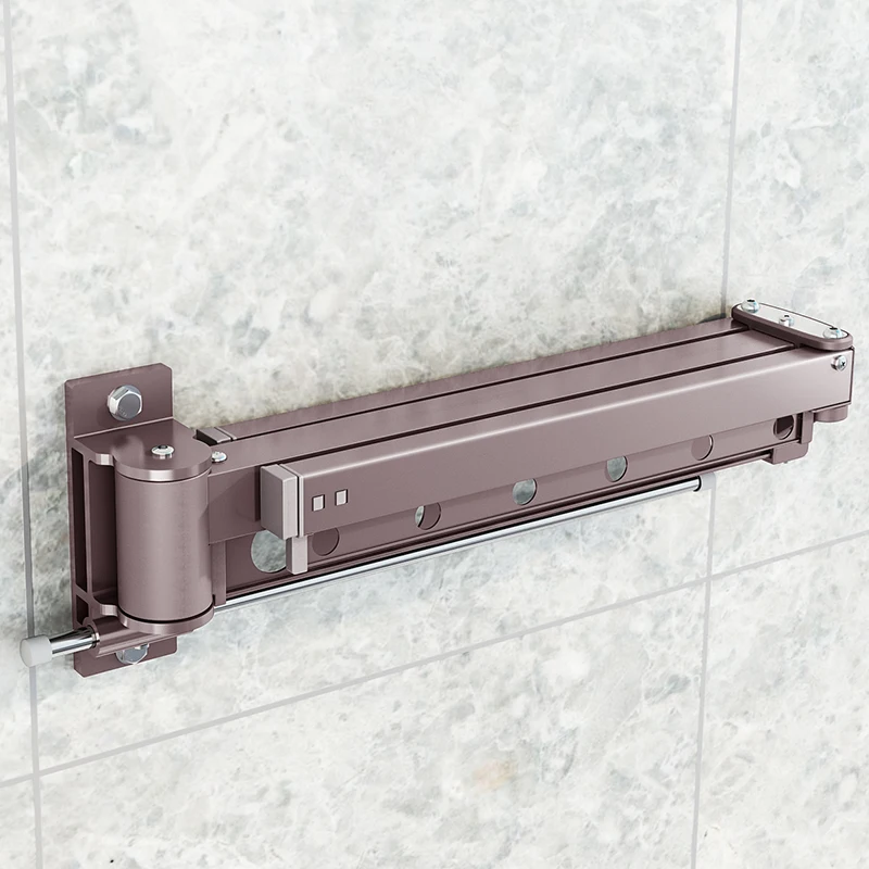 High quality wall mounted aluminum alloy folding hanging hidden clothes shoes hats socks Drying Clothes Rack