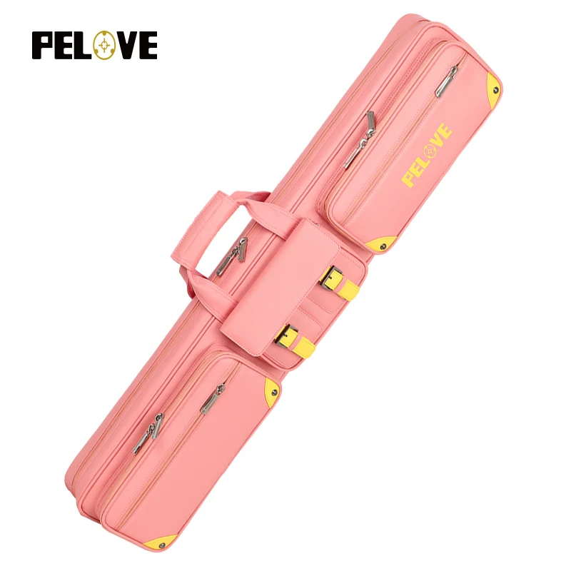 Customized waterproof material with front pocket strap Professional factory production of pool cue bag soft billiard cue case