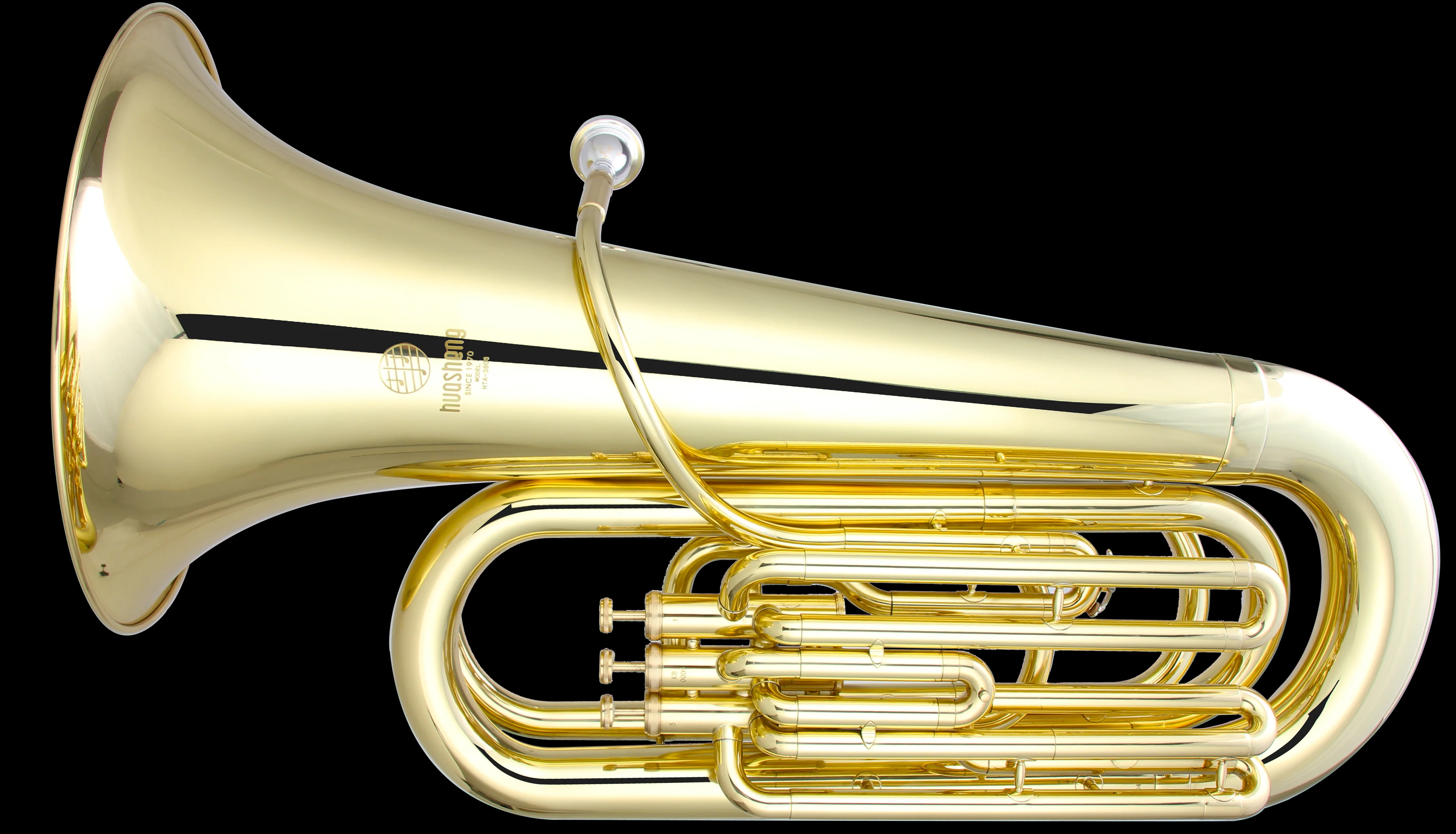 TUBA Bb KEY 3 PISTONS BRASS INSTRUMENT OEM