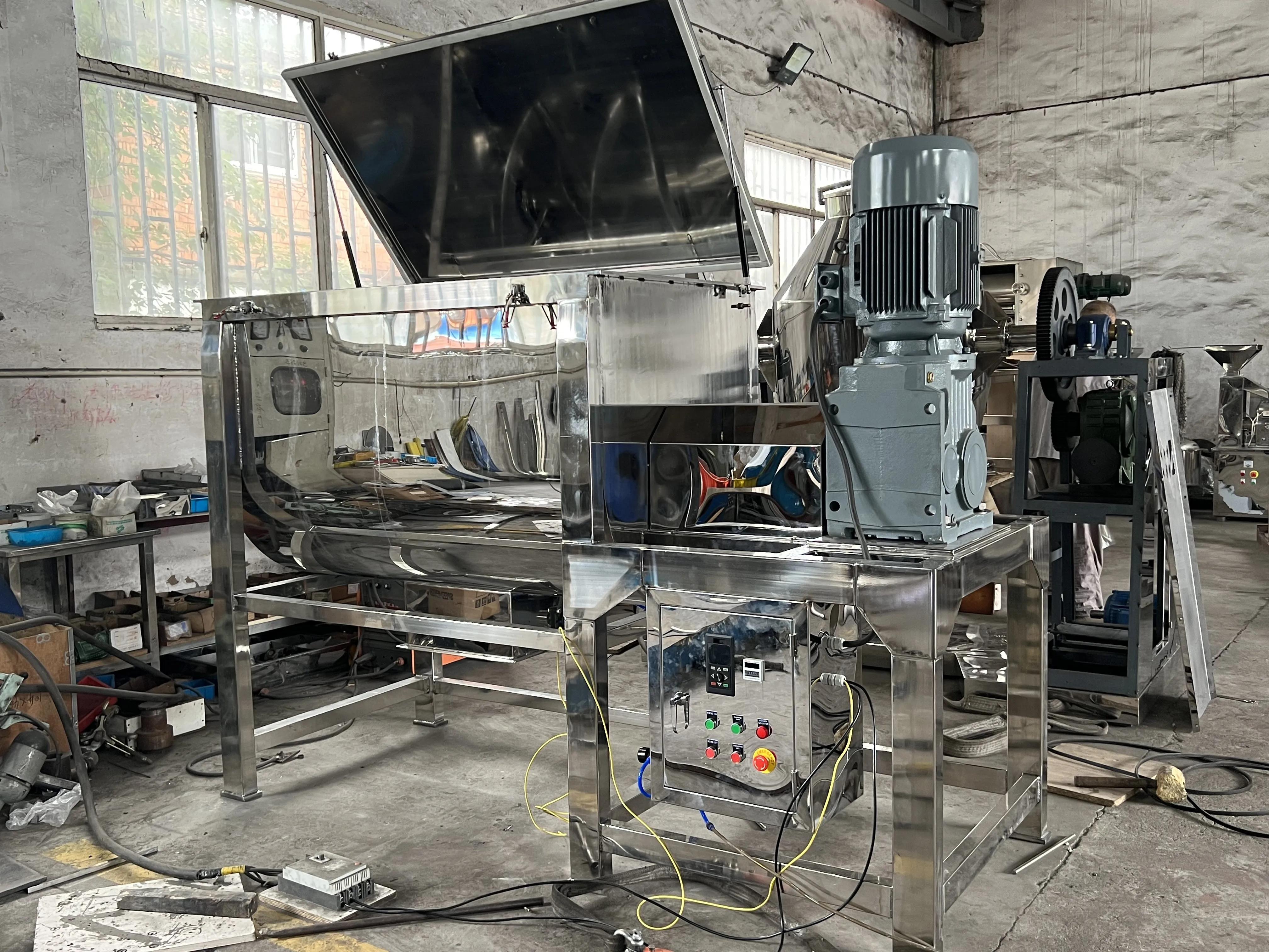 2000 Kg Pigments Powder Horizontal Ribbon Blender Mixer Dry Powder Mixer Machine