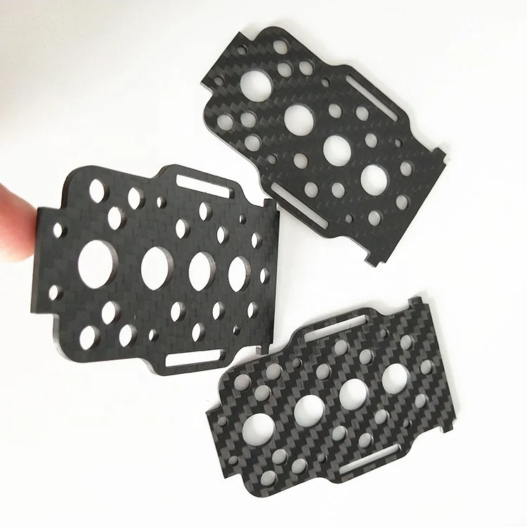 Customized Carbon Fiber Sheet Composite Accessories Parts Shape Cut With Laser Cutting Machine