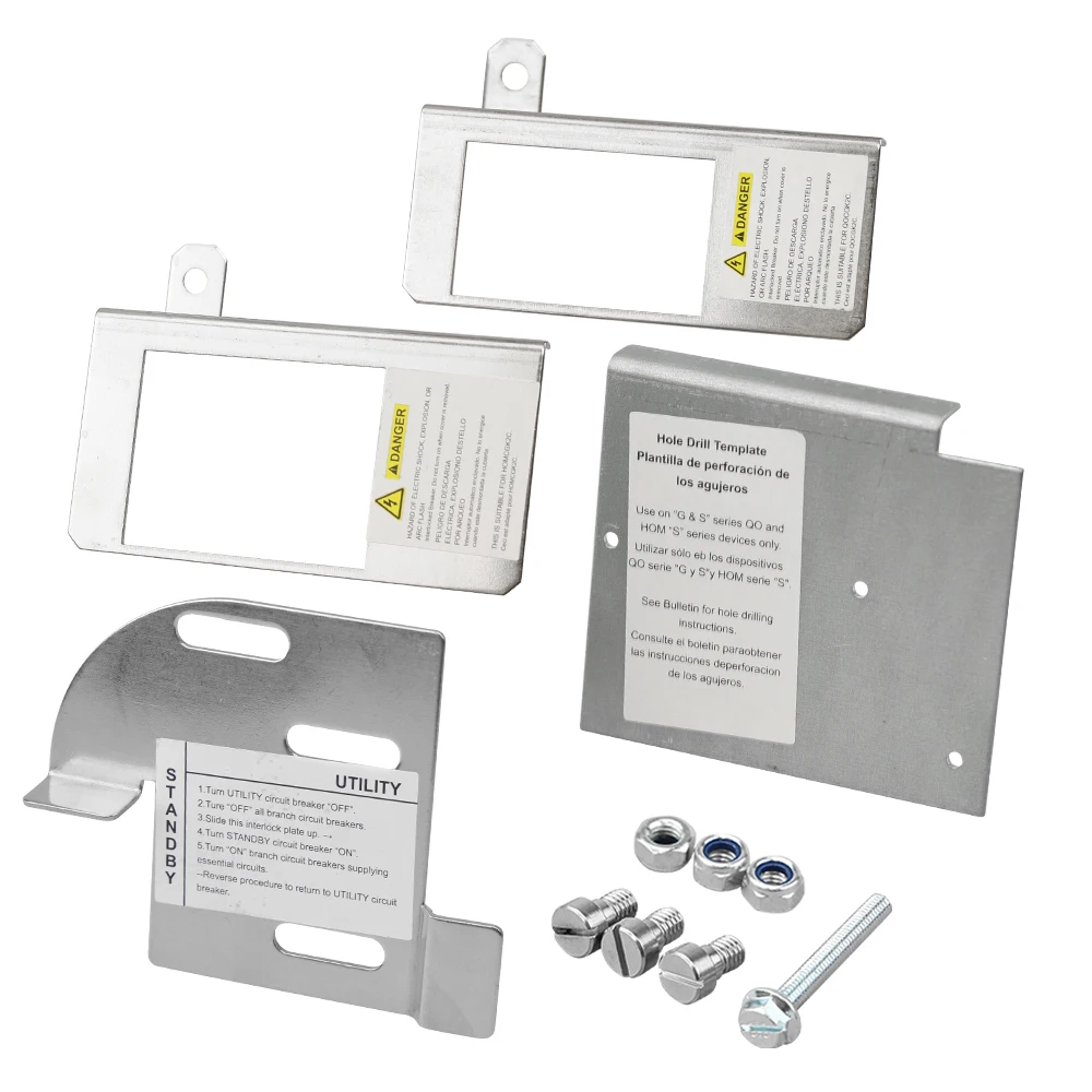 HT005 Generator Interlock Kit for Square D QO & Homeline 150 or 200 Amp Main Breaker Panel, Easy Assembly