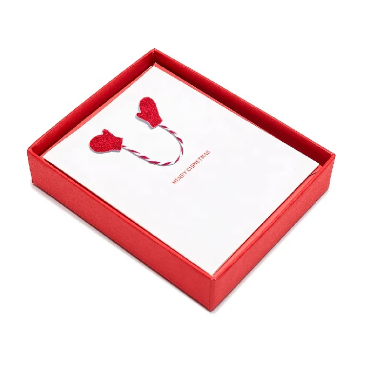 Sweet Holiday Handmade Paper Cards, New Designed Boxed Warmest Christmas Greeting Cards