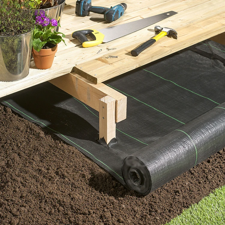 garden uv resistant woven plastic weed control barrier fabric