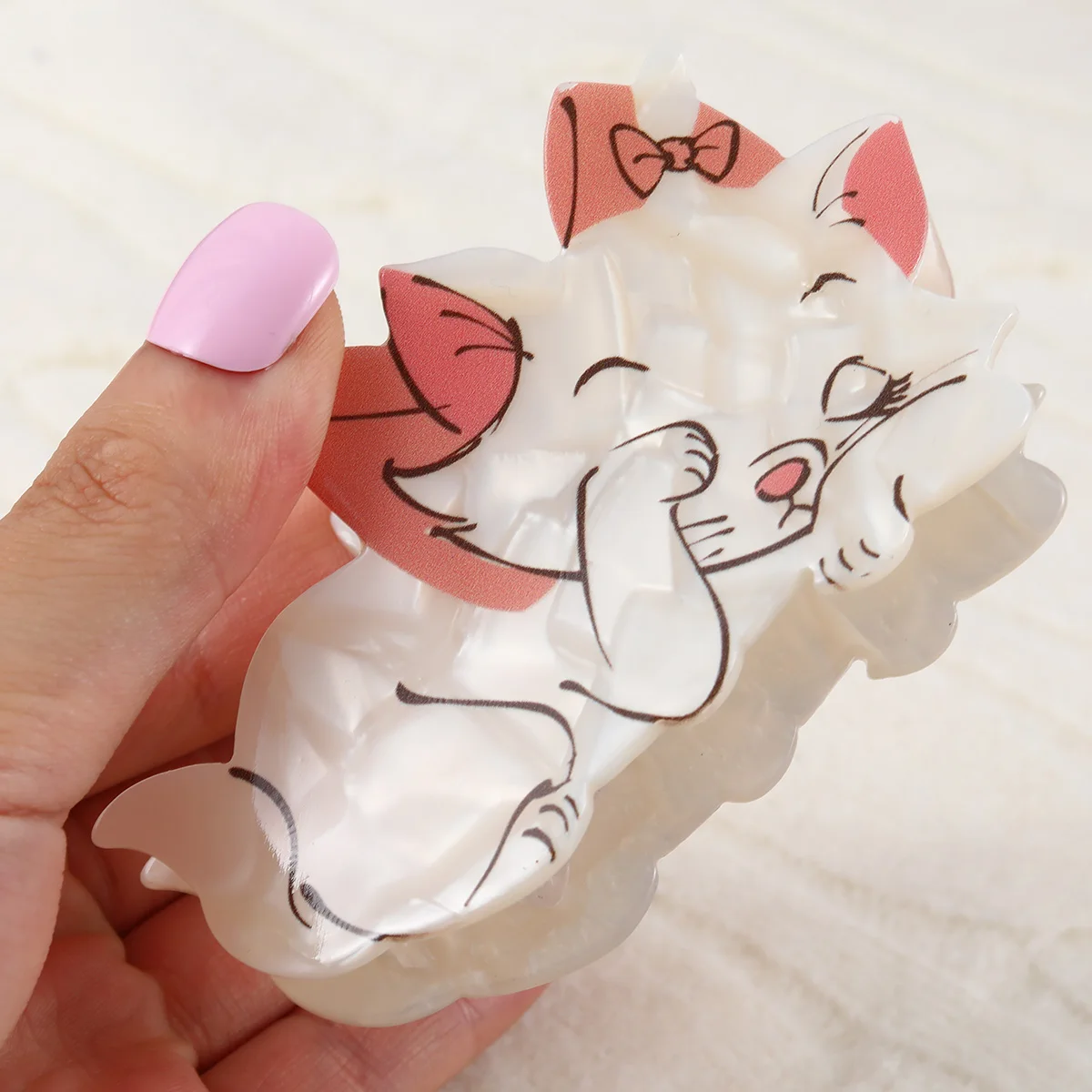 custom acetate hair clip sweet cute cat animal hair claw clip for girl