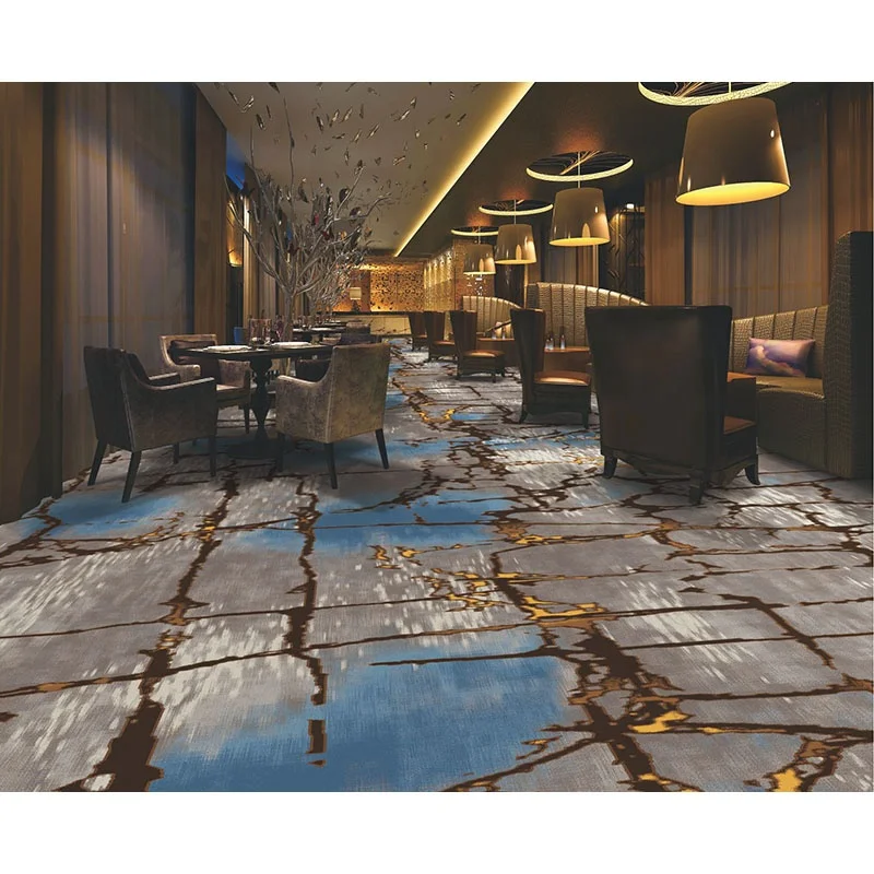 Haima Carpet Modern Design Luxury 5 Star Hotel Lobby Wall to Wall Carpet High Definition Chromojet Print Carpet