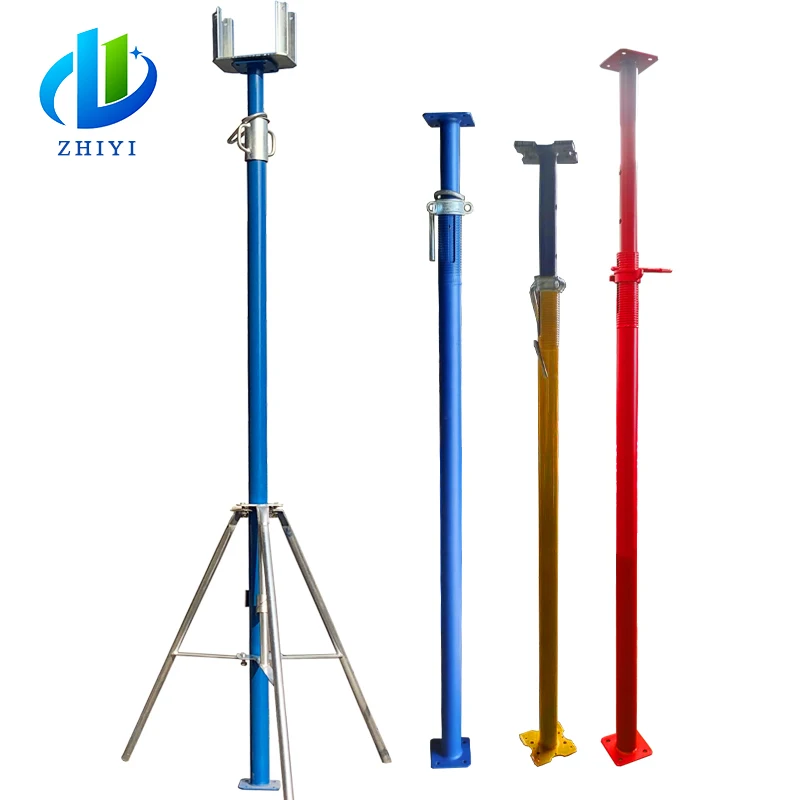 Building Constructions Adjustable Painted Acrow Props Steel Jack Post 4mm Turkey