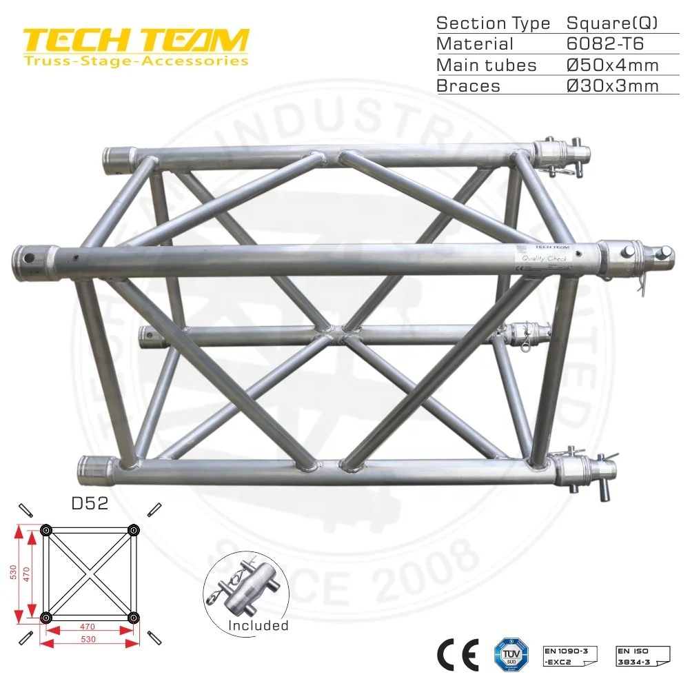 OEM Factory Price DJ Booth Concert Performance Used Truss System 530mm Truss Display